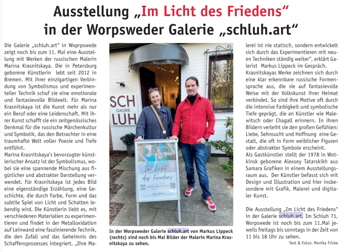 " Im Licht des Friedens" - Lilienthaler Magazin - April 2025