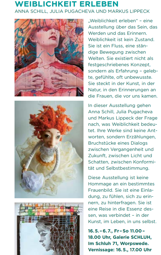 Ausstellung "Weiblichkeit" - Kulturland Teufelsmoor - April 2025