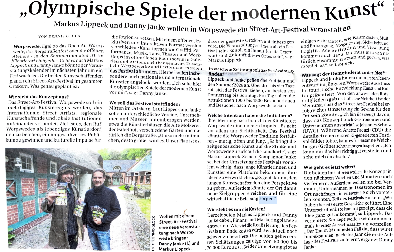 Bekommt Worpswede ein Street-Art-Festival?